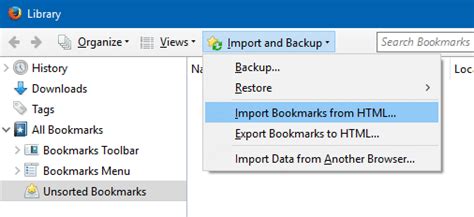 Import and export Microsoft Edge bookmarks