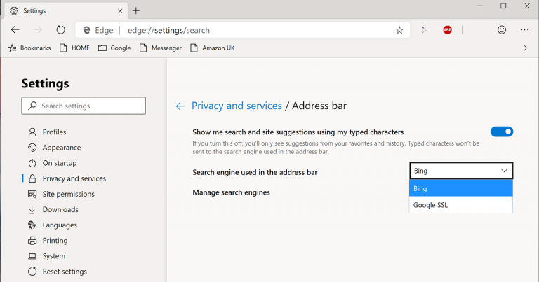 How to change the default search in Google Chrome