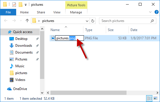 Change File Extension for One or Multiple Files in Windows 10
