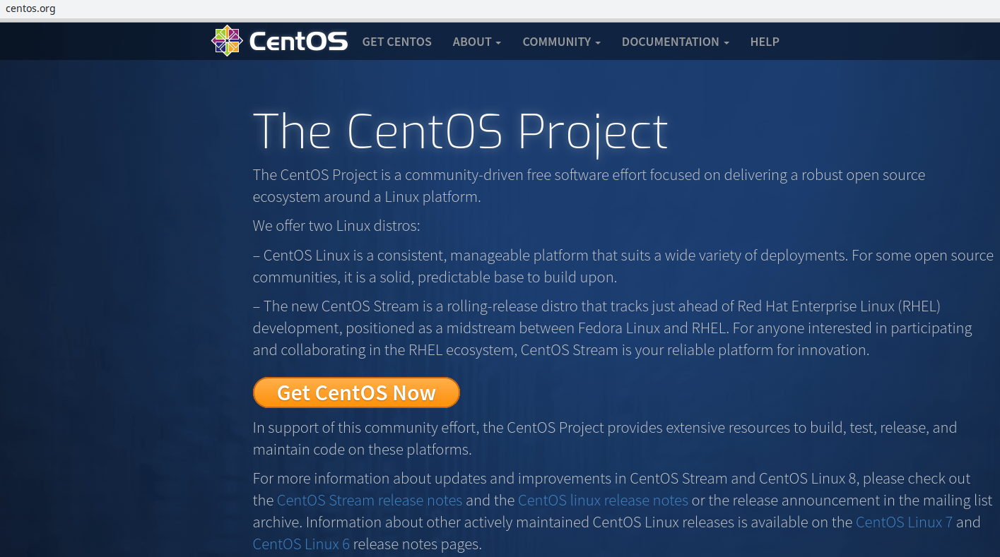How to download CentOS